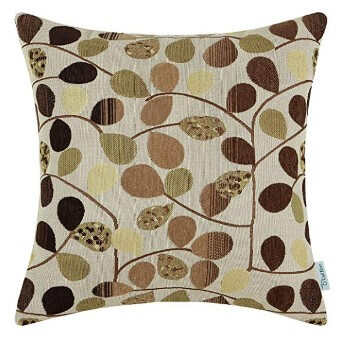 Brown Leaves Throw Pillows (set of 2)
