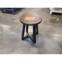 Stanley Ranger Round Hardwood End Table