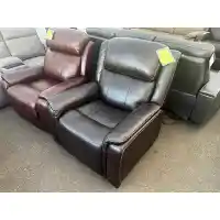 Barcalounger Bryson Dark Brown Leather Dual Power Recliner