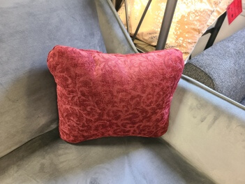 Burgundy Throw Pillow with Rounded Corners