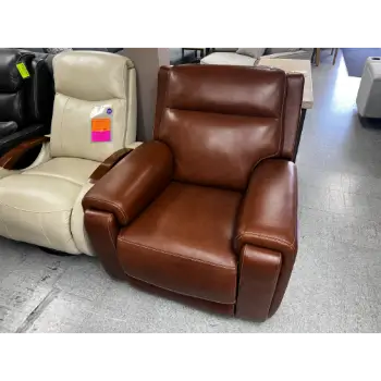 Violino Caesar Chestnut Leather Zero-Gravity Dual Power Recliner