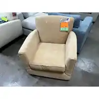 Jonathan Louis Heavenly Caramel Swivel Chair with Flared Arms