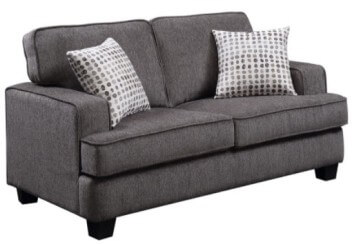 Emerald Carter Ink Grey Loveseat