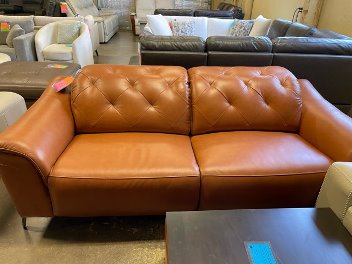 Jason Furniture Carvel Leather Power Reclining Sofa with Power Headrests (blemish)
