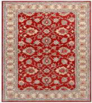 Rizzy Red & Light Beige Oriental Design 2-6x8 Area Rug Runner