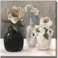 Streamline Neutral Floral Vases II 24 x 24 Wall Art