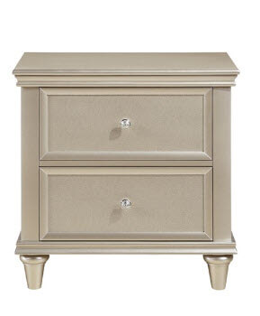 Homelegance Celandine Silver 2-Drawer Nightstand