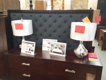 Homelegance Cappuccino Finish Queen Headboard with Charcoal Upholstery & Nailhead Trim