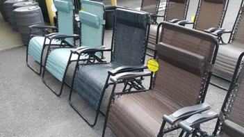 Oversized Charcoal Zero-Gravity Outdoor Recliner
