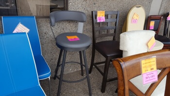 Homelegance Charcoal Faux Leather Barstool with Metal Frame