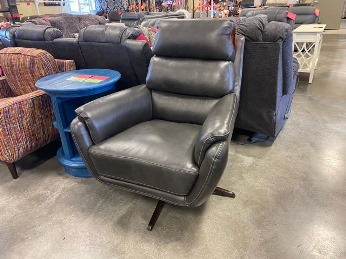Simon Li Everest Charcoal Leather Chair