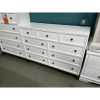 Legacy Chelsea White Dresser with Gold Drawer Pulls