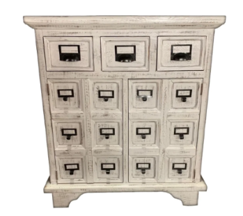 Vintage Furniture Chipilo Console Cabinet in Nero White (Floor Model Only)