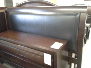 Modus City II Espresso & Faux Leather King Headboard