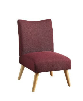 Furniture of America Lompton Mid-Century Modern Purple Accent Chair