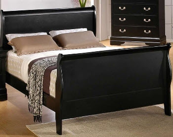 Coaster Black Queen Sleigh Bed