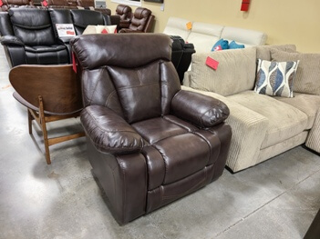 Coaster Dark Brown Faux Leather Power Recliner