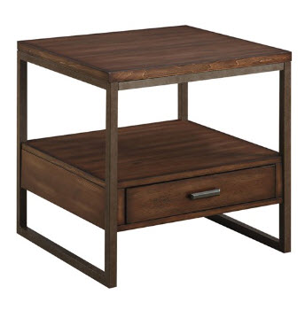 Coaster Metal & Hardwood End Table