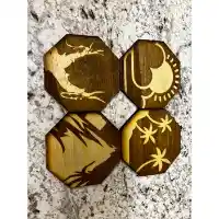 Laser Engraved Northwest Coasters (set of 4)