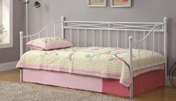 Coaster White Metal Daybed