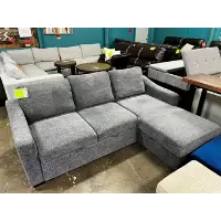 Coddle Aria Charcoal Sofa Chaise with Pop-Up Sleeper