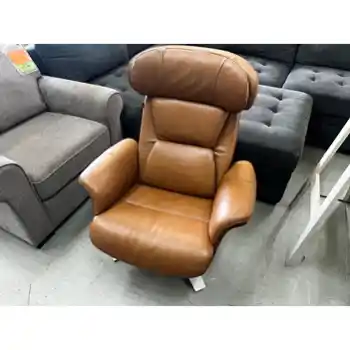 Jason Furniture Florida Butternut Leather Swivel Chair with Adjustable Headrest & Backrest