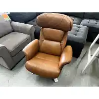 Jason Furniture Florida Butternut Leather Swivel Chair with Adjustable Headrest & Backrest