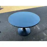Modus Black Colfax Marble Top Dining Table with Black Metal Base