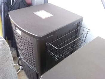 Dark Brown PVC Resin Wicker Deck Cooler