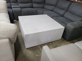 Bernhardt Solaria White Coral Square Coffee Table (blemish on corner)