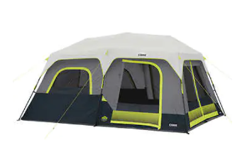 Core 10-Person Instant Up Lighted Tent