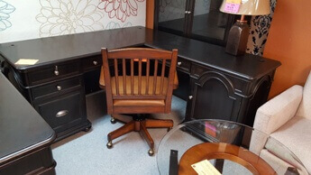 Riverside Black Clinton Hill L-Shaped Desk with Return