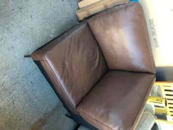 Jason Furniture Dark Brown Leather Corner Chair