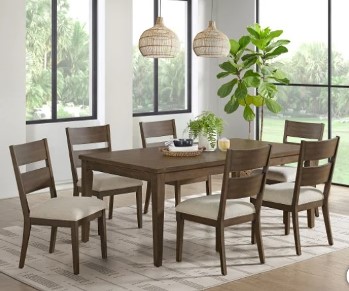 Cortland Dining Set with 6 Chairs & 1 Leaf (blemished)