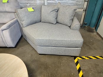 Max Home Geneva Champagne Fabric Cuddler Chair