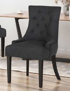 Noble House Curtis Charcoal Side Chair