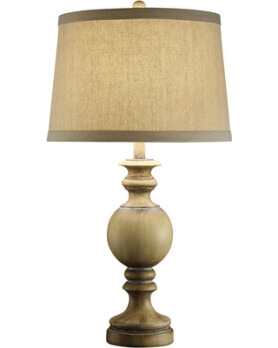 Crestview Shady Cove Table Lamp with Beige Linen Shade