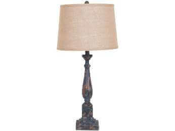 Crestview Gallo Sculpted Table Lamp with Beige Shade