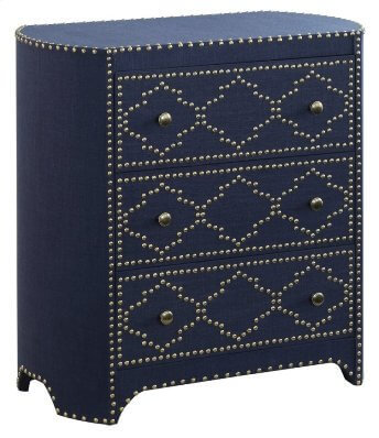 Crestview Indigo Linen Console Cabinet