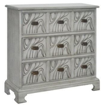 Crestview Wavy 3-Drawer Console Chest