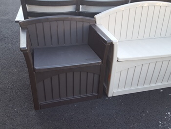 Dark Brown Plastic Storage Bench/Chair