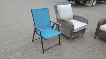 Outdoor Teal Mesh Folding Chair