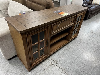 Dawnwood Distressed Wheat Finish 65-Inch TV Stand