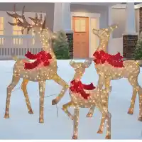 Deer Family (set of 3)(lights do not work)