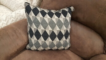 Homelegance Charcoal & Black Diamonds Throw Pillow