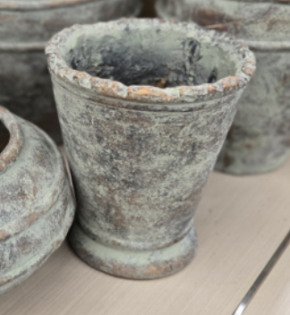 Three Hands Distressed Copper Tapered Planter
