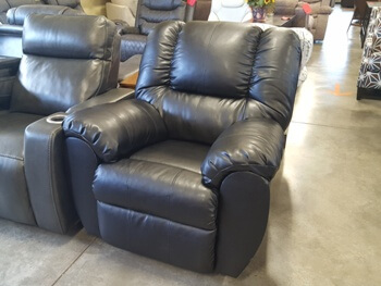 Ashley Dylan Black Faux Leather Rocker/Recliner