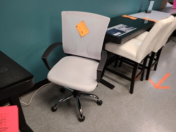 Ebello Home White Mesh Back Desk Chair