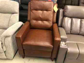 Ebello Rich Brown Faux Leather Pushback Recliner