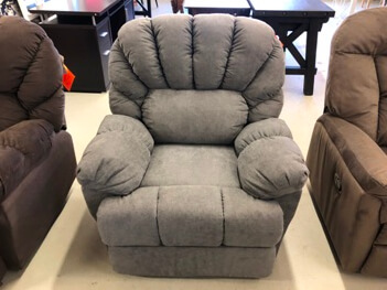 Ebello Home Oversized Plush Grey Fabric Recliner